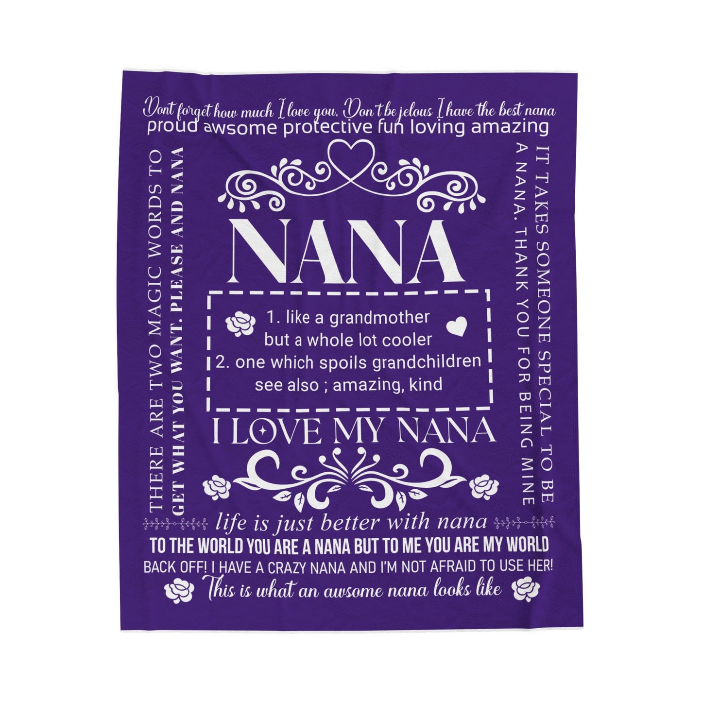 For Nana | Velveteen Plush Blanket