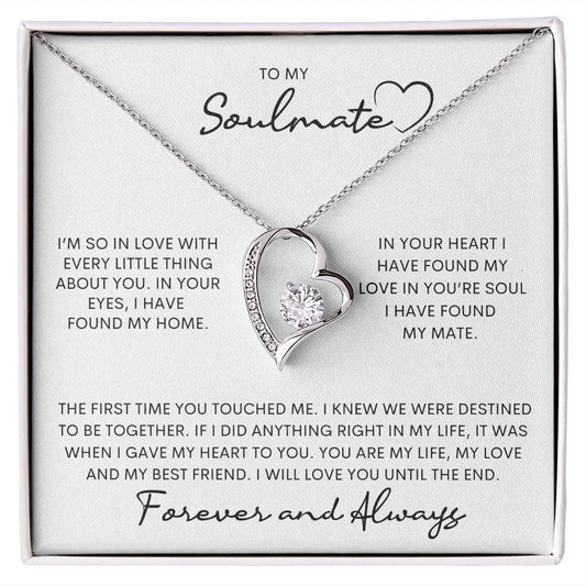 To My Soulmate | I Will Love You Until The End - Forever Love Necklace