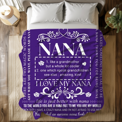 For Nana | Velveteen Plush Blanket