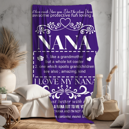 For Nana | Velveteen Plush Blanket