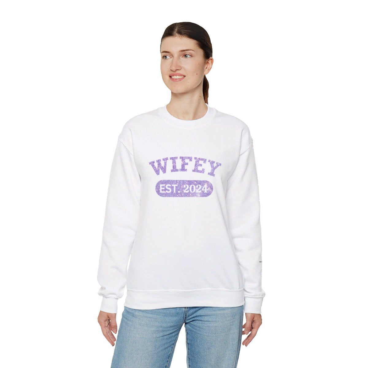 Personlized Wifey EST. Crewneck Sweatshirt